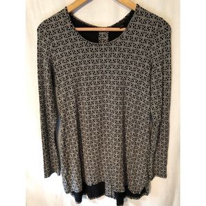J Jill black and white pattern Wearever tu…